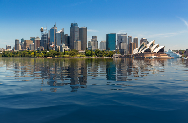 Dramatic panoramic photo Sydney harbor by Steve Heap