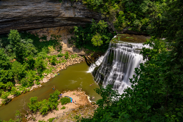 Burgess Falls waterfall in Tennessee in summer by Steve Heap