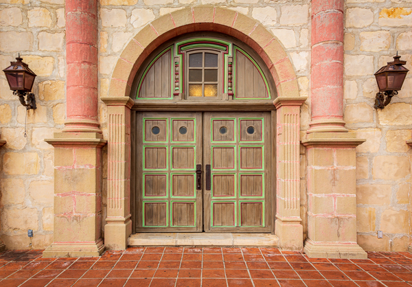 Doorway at Santa Barbara Mission by Steve Heap