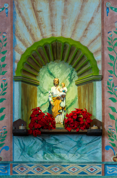 Statue of Jesus in La Purisima Conception mission by Steve Heap