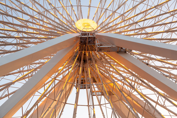 Detail of large ferris wheel by Steve Heap
