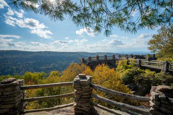 Coopers Rock state park overlook by Steve Heap