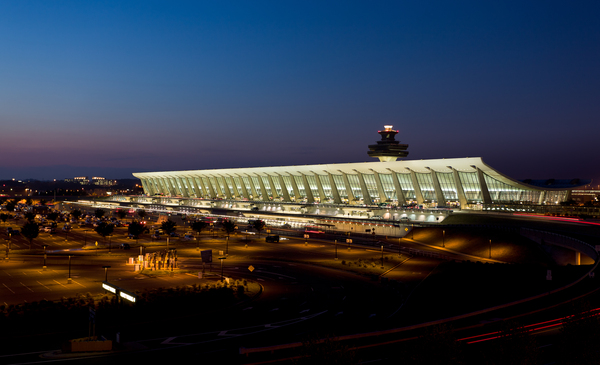 Washington Dulles airport at dawn  by Steve Heap