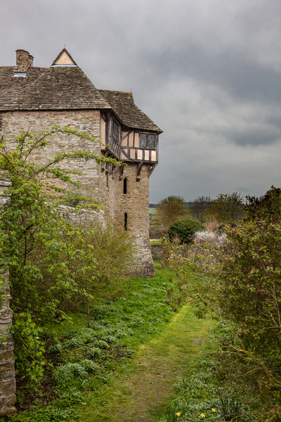 Stokesay Castle in Shropshire on cloudy day by Steve Heap