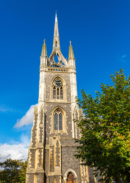 Unusual tower crown spire in Faversham Kent by Steve Heap