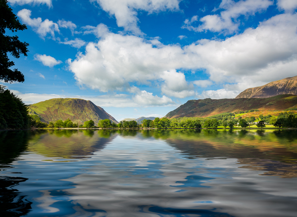 Reflections in Buttermere in Lake District by Steve Heap