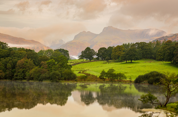 Sunrise at Loughrigg Tarn in Lake District by Steve Heap