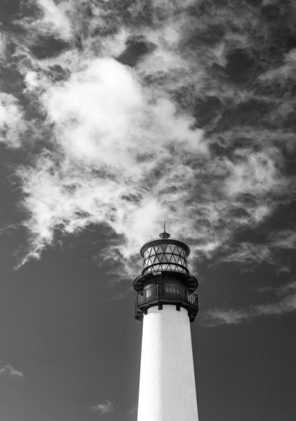 Monochrome Cape Florida lighthouse in Bill Baggs by Steve Heap