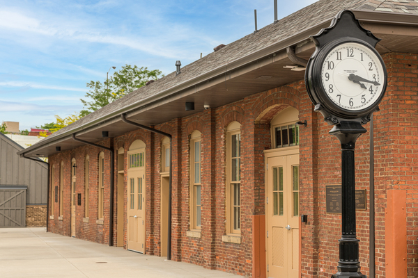 Restored Union Railway station building in Morgantown by Steve Heap