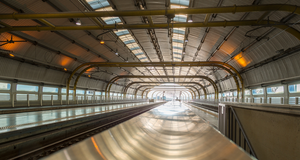 Rome Fiumicino Airport Railway station by Steve Heap
