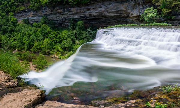 Top of Burgess Falls in Tennessee by Steve Heap