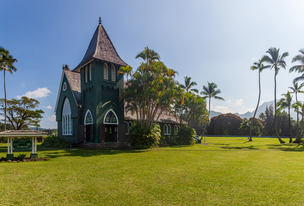 Mission Church in Hanalei Kauai by Steve Heap