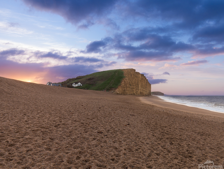 Sunrise at West Bay Dorset in UK  Print