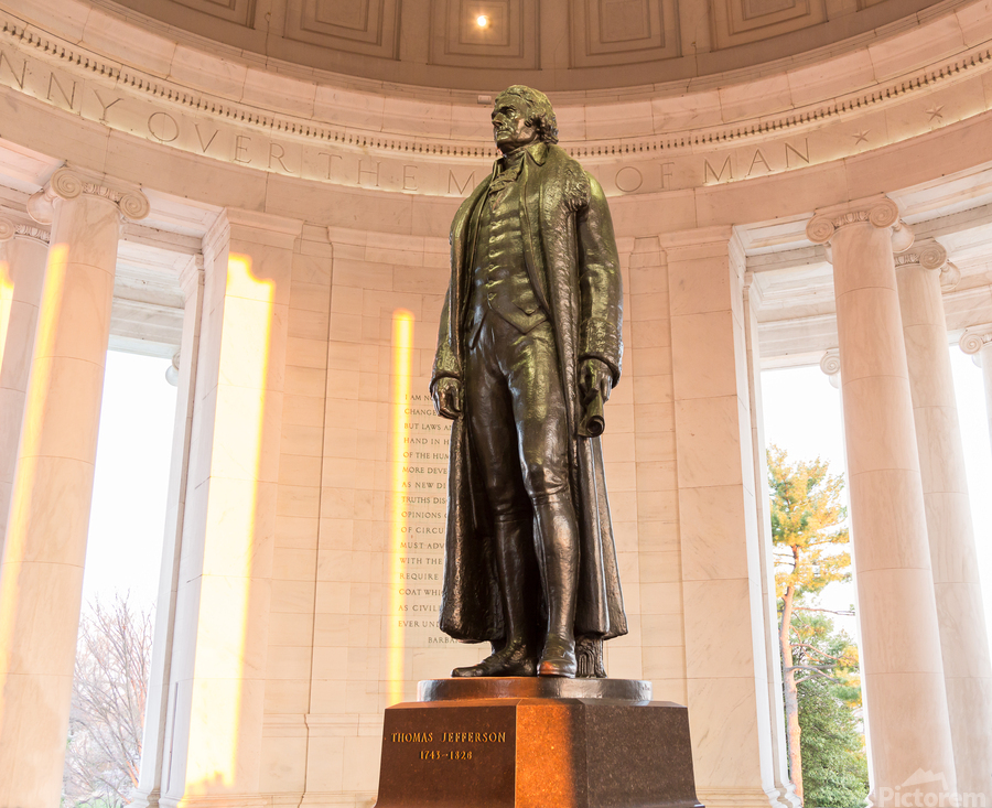 Statue of Thomas Jefferson Washington DC  Print
