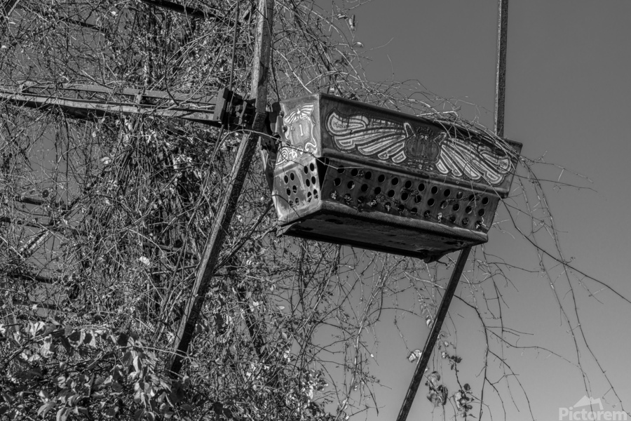 Ferris Wheel ride at abandoned funfair   Imprimer
