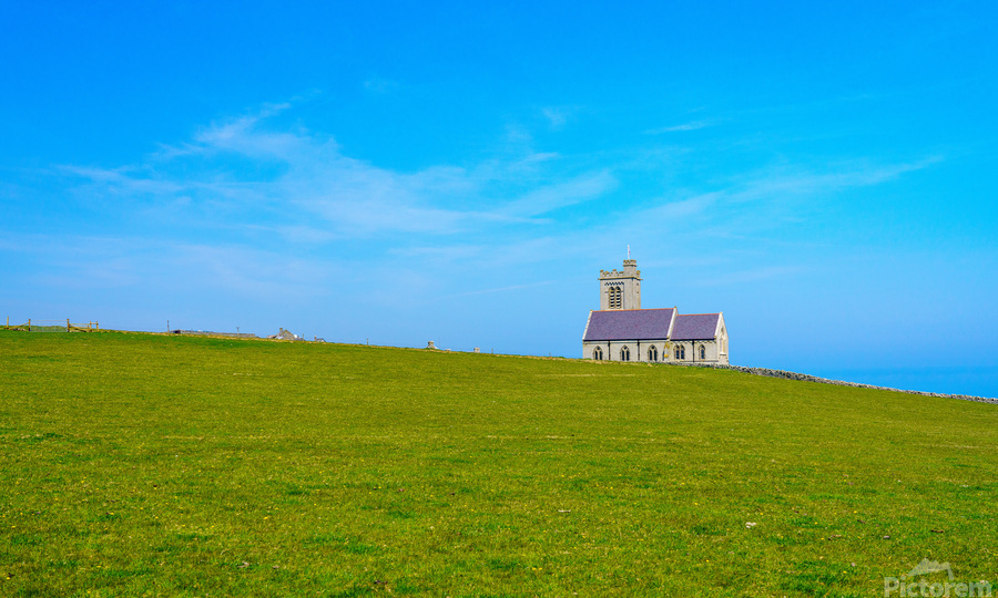 Old church on the Island of Lundy off Devon  Imprimer