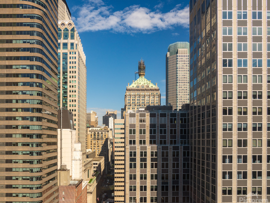 Office buildings panorama around 45th Street in New York  Print