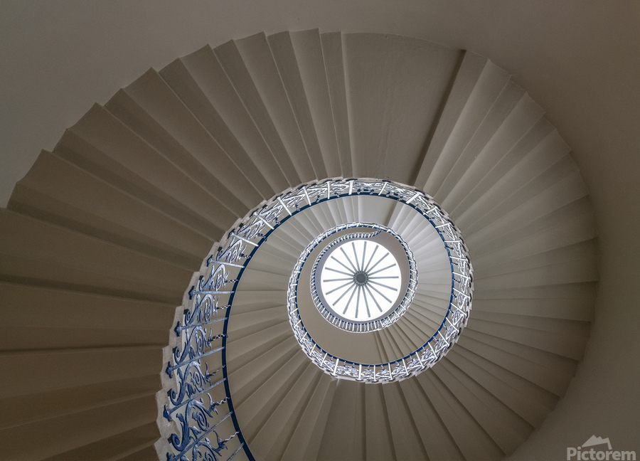Tulip staircase in Queens Palace in Greenwich  Imprimer