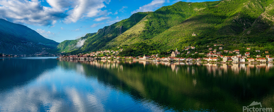 Town of Prcanj on the Bay of Kotor in Montenegro  Print