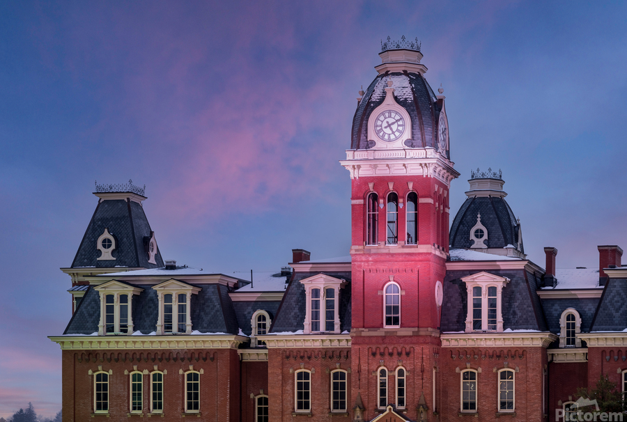 Clock Tower of Woodburn Hall at West Virginia University  Imprimer