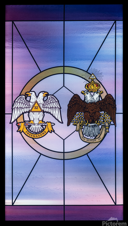 Stained glass window for the order of the Scottish Rite  Imprimer