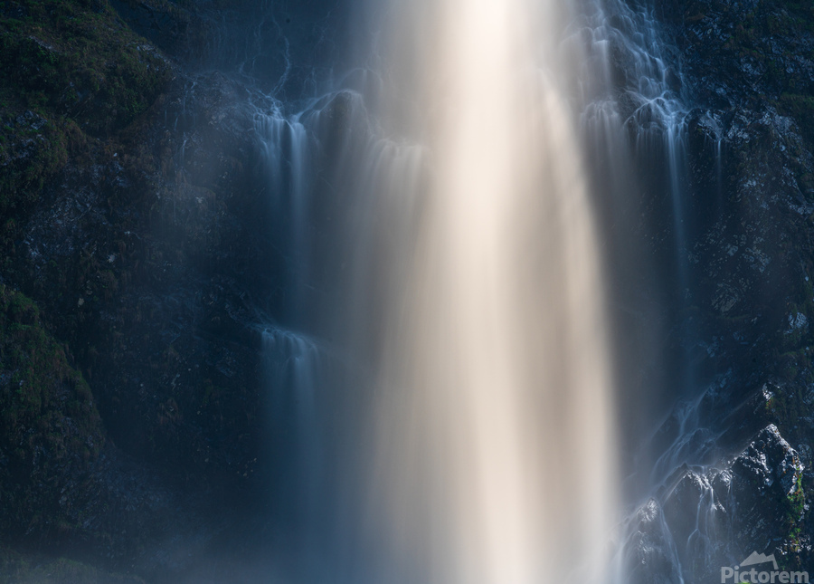 Dramatic waterfall of Bridal Veil Falls in Keystone Canyon  Print