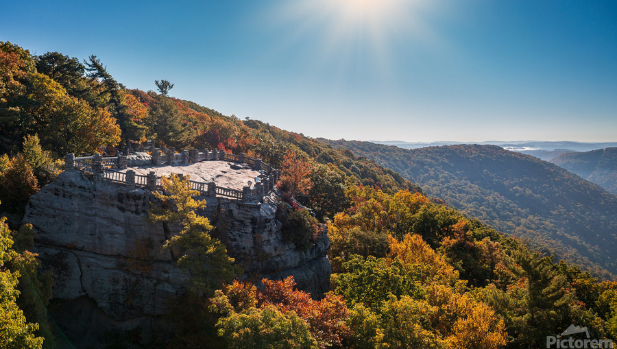 Coopers Rock panorama in West Virginia with fall colors  Imprimer