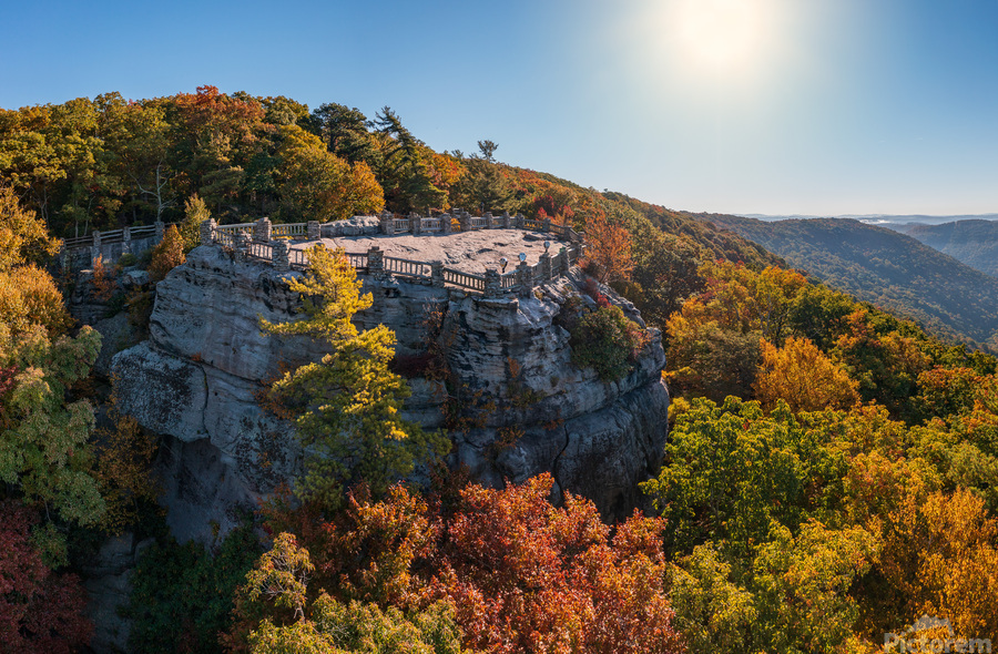 Coopers Rock panorama in West Virginia with fall colors  Imprimer