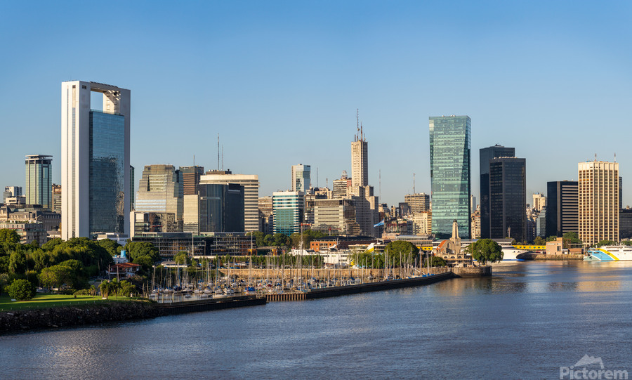 Marina for yachts in the city of Buenos Aires in Argentina  Print