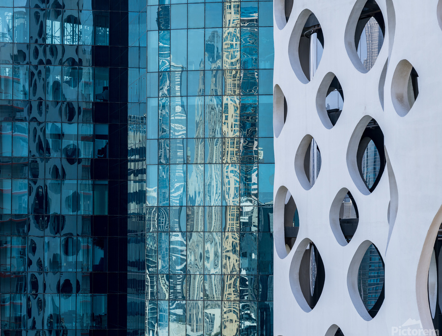 Detail of different designs on apartments in Business Bay Dubai  Print
