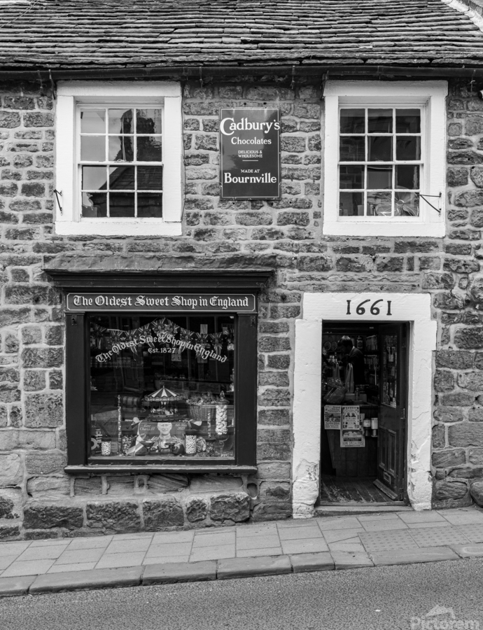 Oldest sweet shop in England in Pateley Bridge  Print