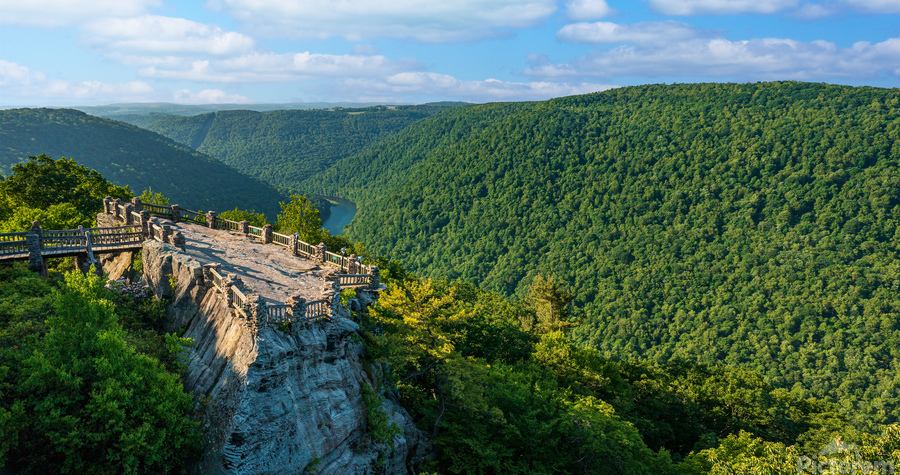 Aerial panorama of Cheat River Gorge  Print