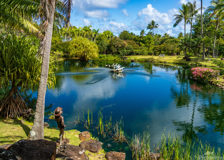 Gorgeous lagoon and lake in the Na Aina Kai sculpture garden  Imprimer