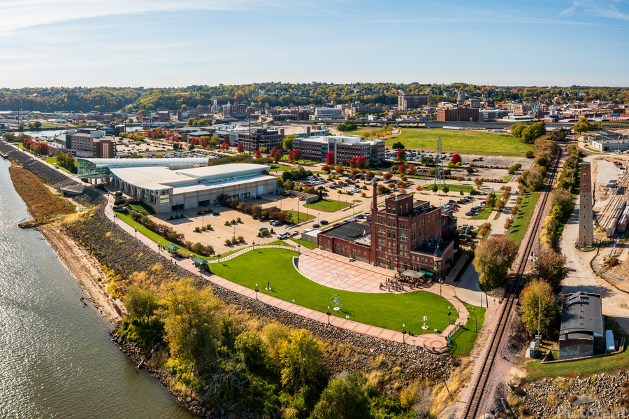 Historic brewery and convention center in Dubuque Iowa  Print