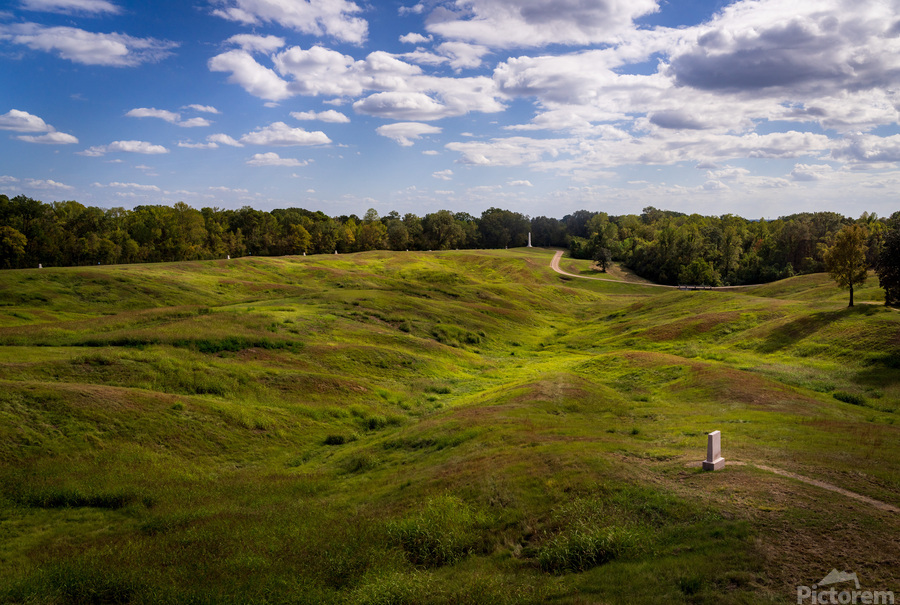 Battlefield in National Park for the Vicksburg siege in Mississi  Imprimer