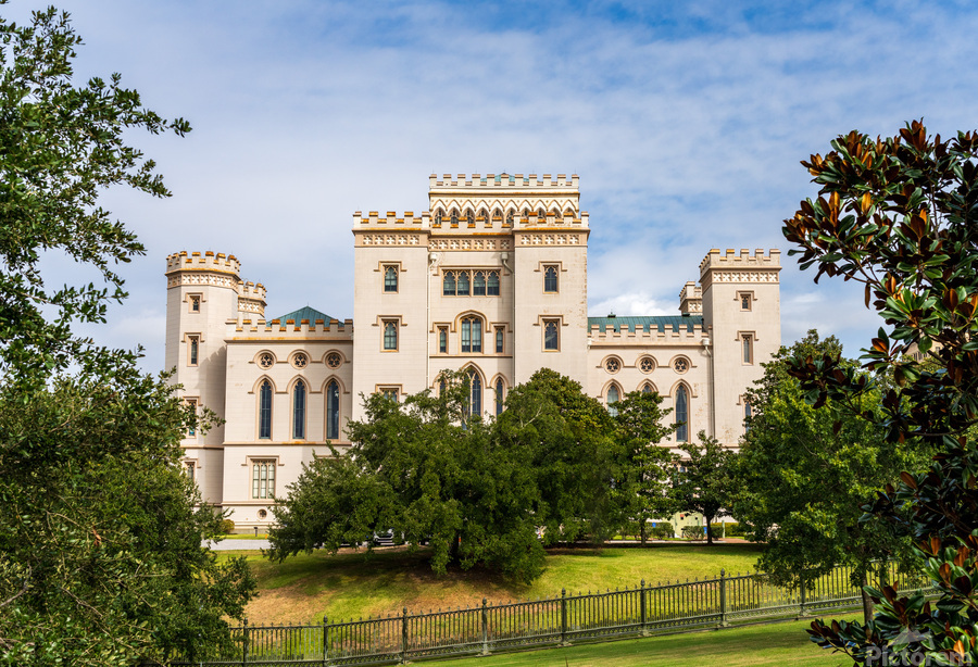 Castle of Baton Rouge or old capitol building in Louisiana  Print