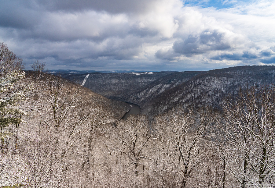 Cheat River Canyon at Coopers Rock on winter afternoon  Print