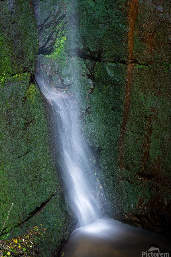 Floodlit waterfall in Shanklin Cline a tourist attraction on the  Print