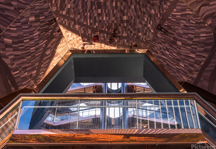 Reflective surface of the Vessel with photographer below  Print