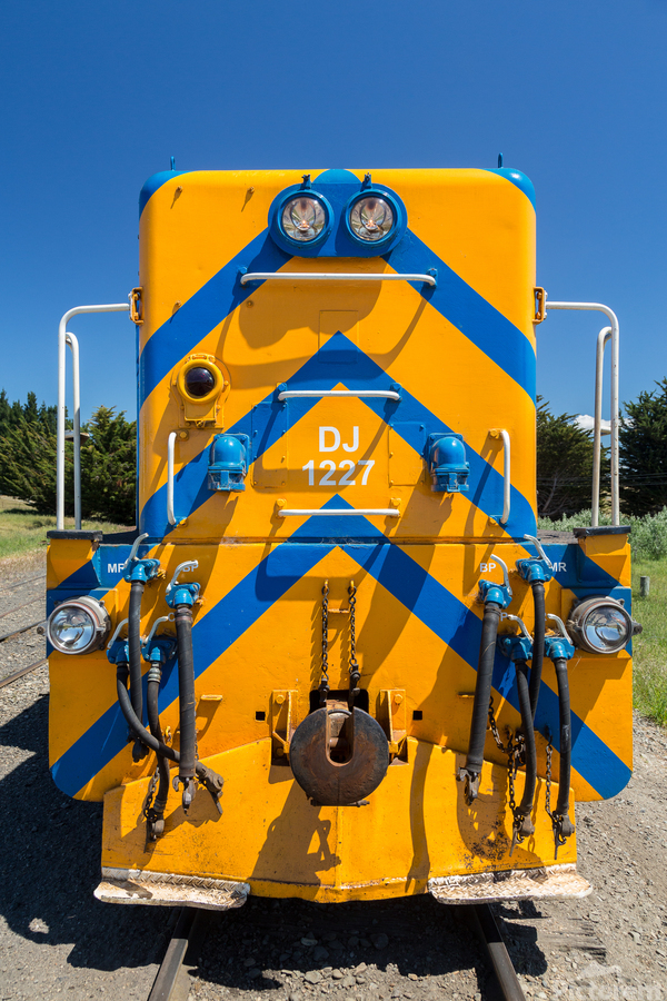 Diesel locomotive train engine Taiere Gorge line  Print
