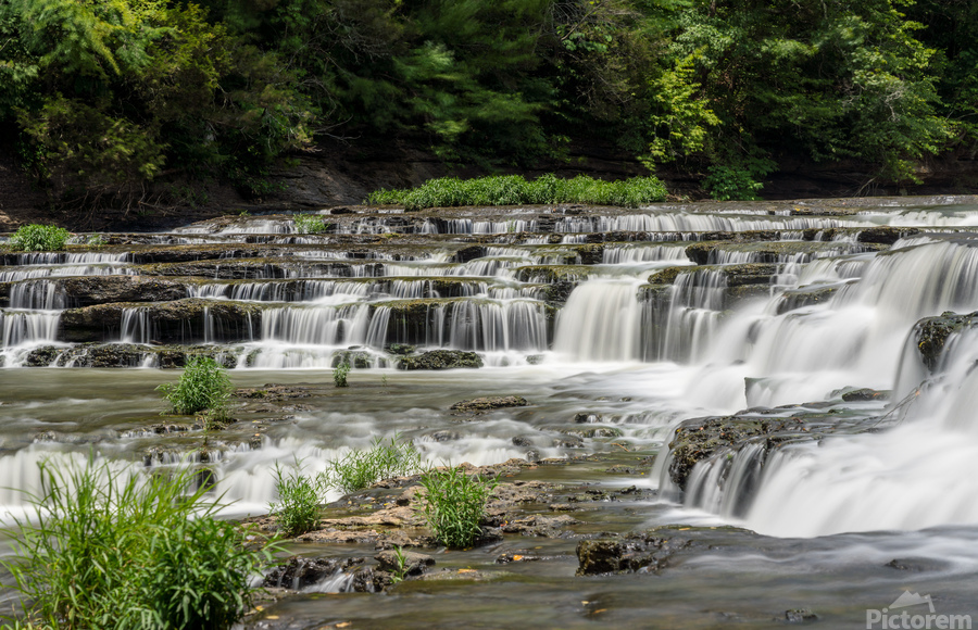 Burgess Falls State Park in Tennessee in summer  Imprimer