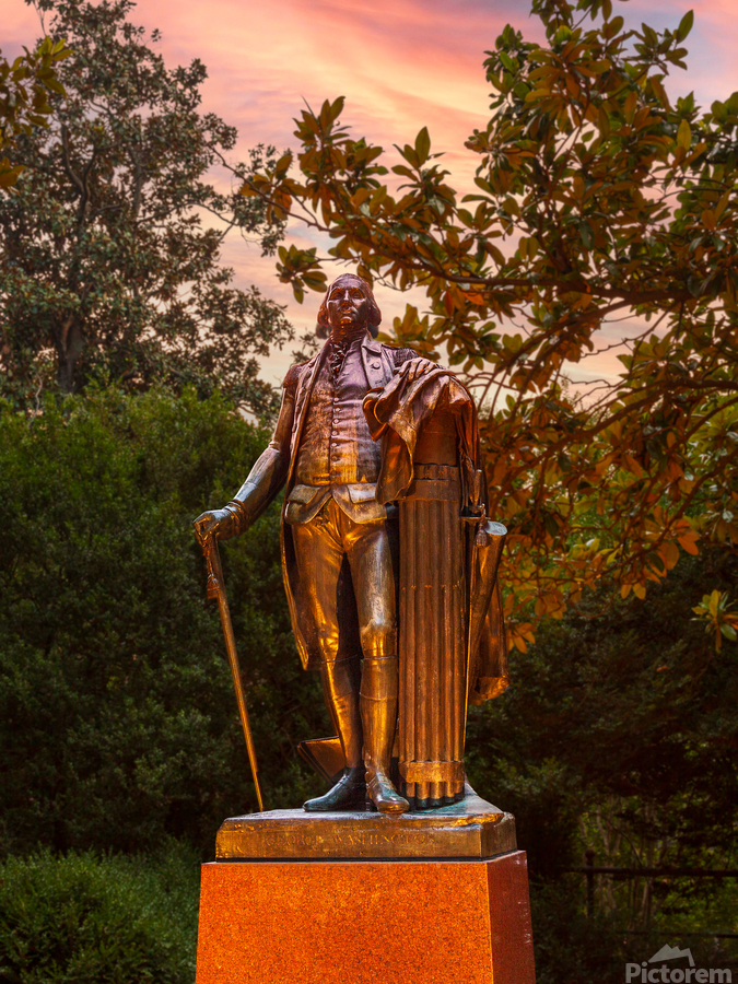 Statue of George Washington at UVA  Print