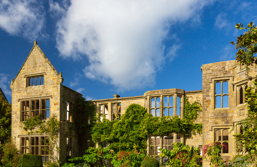 Abandoned historic British building with no roof  Print