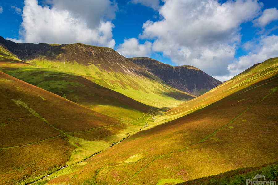 Newlands Pass in Lake District in England  Imprimer