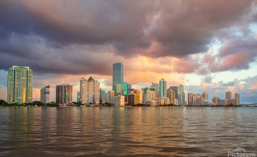 Dawn view of Miami Skyline   Imprimer