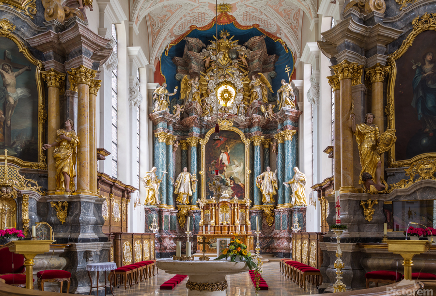 Interior Parish Church Gerlachsheim Germany  Print