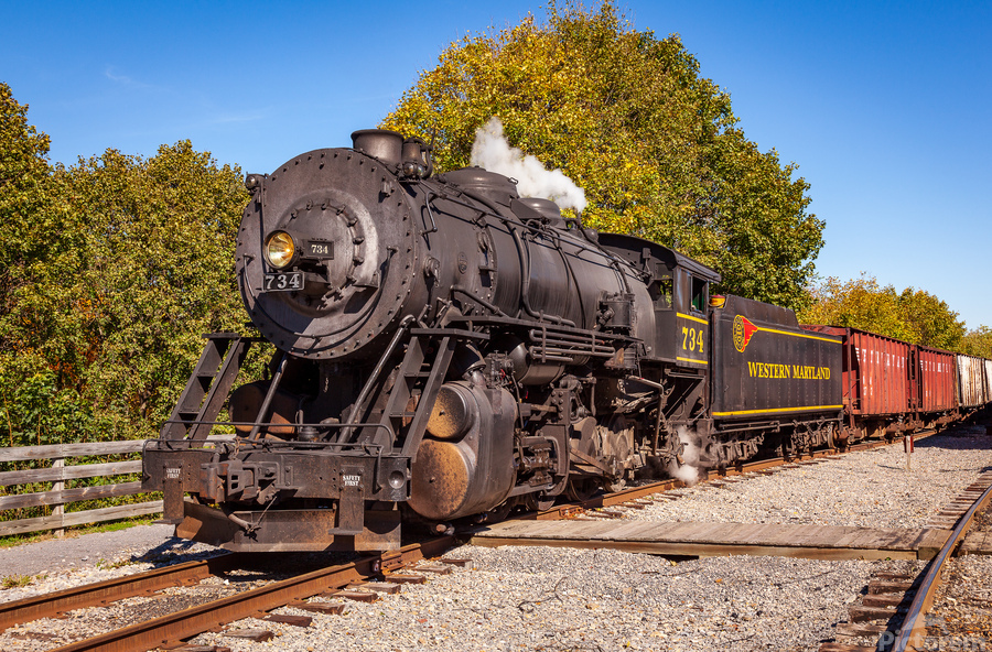 WMRR Steam train in Frostburg MD  Print