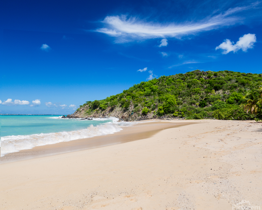 Happy Bay off coast of St Martin Caribbean  Print