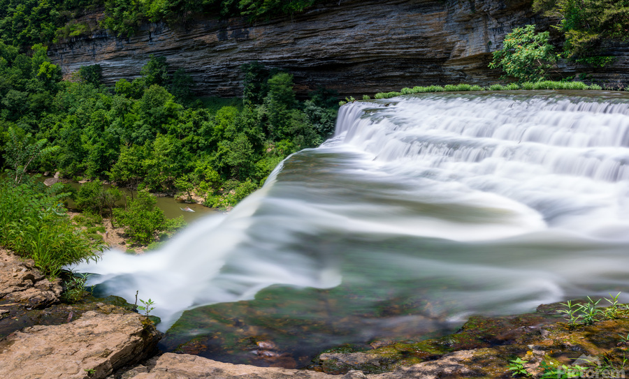 Top of Burgess Falls in Tennessee  Print