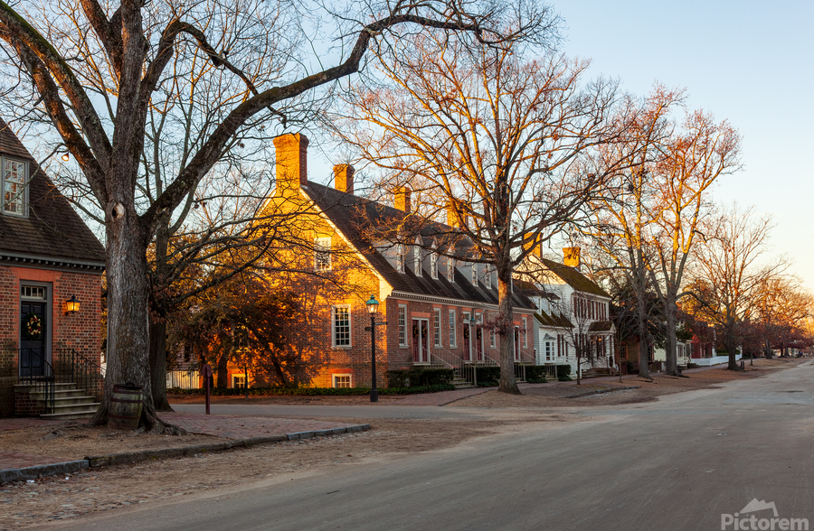 Old houses in Colonial Williamsburg  Print